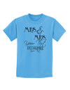 Personalized Mrs and Mrs Lesbian Wedding - Name- Established -Date- Design Childrens T-Shirt-Childrens T-Shirt-TooLoud-Aquatic-Blue-X-Small-Davson Sales