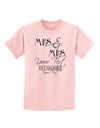 Personalized Mrs and Mrs Lesbian Wedding - Name- Established -Date- Design Childrens T-Shirt-Childrens T-Shirt-TooLoud-PalePink-X-Small-Davson Sales