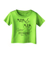 Personalized Mrs and Mrs Lesbian Wedding - Name- Established -Date- Design Infant T-Shirt-Infant T-Shirt-TooLoud-Lime-Green-06-Months-Davson Sales