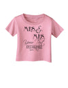 Personalized Mrs and Mrs Lesbian Wedding - Name- Established -Date- Design Infant T-Shirt-Infant T-Shirt-TooLoud-Candy-Pink-06-Months-Davson Sales