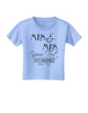 Personalized Mrs and Mrs -Name- Established -Date- Design Toddler T-Shirt-Toddler T-Shirt-TooLoud-Aquatic-Blue-2T-Davson Sales