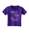 Personalized Mrs and Mrs -Name- Established -Date- Design Toddler T-Shirt Dark-Toddler T-Shirt-TooLoud-Purple-2T-Davson Sales