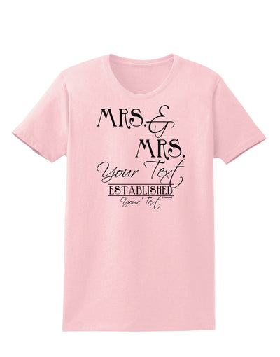 Personalized Mrs and Mrs -Name- Established -Date- Design Womens T-Shirt-Womens T-Shirt-TooLoud-PalePink-X-Small-Davson Sales