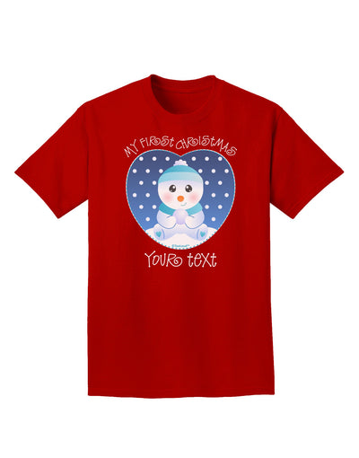 Personalized My First Christmas Snowbaby Blue Adult Dark T-Shirt-Mens T-Shirt-TooLoud-Red-Small-Davson Sales