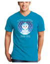 Personalized My First Christmas Snowbaby Blue Adult Dark V-Neck T-Shirt-TooLoud-Turquoise-Small-Davson Sales