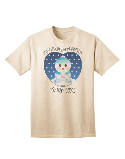 Personalized My First Christmas Snowbaby Blue Adult T-Shirt-Mens T-Shirt-TooLoud-Natural-Small-Davson Sales