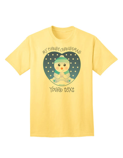 Personalized My First Christmas Snowbaby Blue Adult T-Shirt-Mens T-Shirt-TooLoud-Yellow-Small-Davson Sales