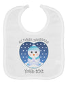 Personalized My First Christmas Snowbaby Blue Baby Bib