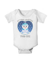 Personalized My First Christmas Snowbaby Blue Baby Romper Bodysuit-Baby Romper-TooLoud-White-06-Months-Davson Sales