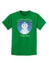 Personalized My First Christmas Snowbaby Blue Childrens Dark T-Shirt-Childrens T-Shirt-TooLoud-Kelly-Green-X-Small-Davson Sales