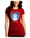 Personalized My First Christmas Snowbaby Blue Juniors Crew Dark T-Shirt-T-Shirts Juniors Tops-TooLoud-Red-Juniors Fitted Small-Davson Sales