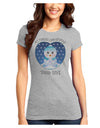 Personalized My First Christmas Snowbaby Blue Juniors T-Shirt-Womens Juniors T-Shirt-TooLoud-Ash-Gray-Juniors Fitted X-Small-Davson Sales