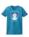 Personalized My First Christmas Snowbaby Blue Womens Dark T-Shirt-TooLoud-Turquoise-X-Small-Davson Sales