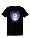 Personalized My First Christmas Snowbaby Blue Womens Dark T-Shirt-TooLoud-Black-X-Small-Davson Sales