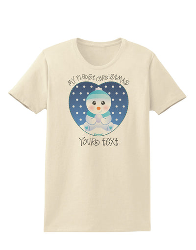 Personalized My First Christmas Snowbaby Blue Womens T-Shirt-Womens T-Shirt-TooLoud-Natural-X-Small-Davson Sales