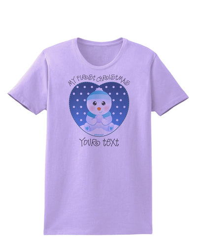 Personalized My First Christmas Snowbaby Blue Womens T-Shirt-Womens T-Shirt-TooLoud-Lavender-X-Small-Davson Sales