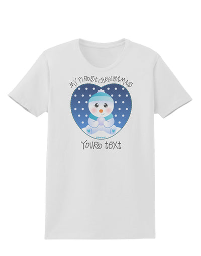 Personalized My First Christmas Snowbaby Blue Womens T-Shirt-Womens T-Shirt-TooLoud-White-X-Small-Davson Sales