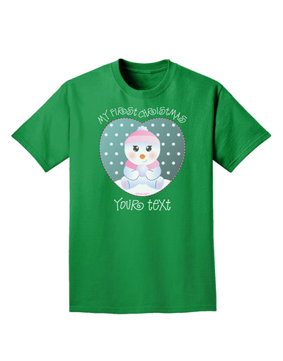 Personalized My First Christmas Snowbaby Girl Adult Dark T-Shirt-Mens T-Shirt-TooLoud-Kelly-Green-Small-Davson Sales