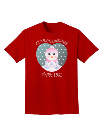 Personalized My First Christmas Snowbaby Girl Adult Dark T-Shirt-Mens T-Shirt-TooLoud-Red-Small-Davson Sales