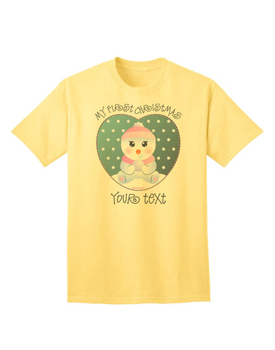 Personalized My First Christmas Snowbaby Girl Adult T-Shirt-Mens T-Shirt-TooLoud-Yellow-Small-Davson Sales