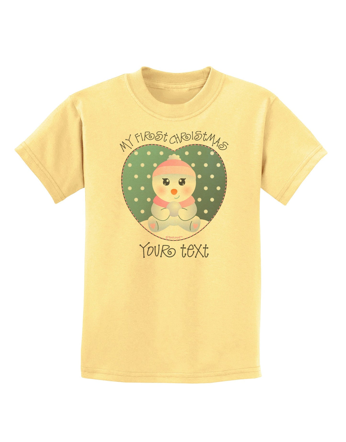 Personalized My First Christmas Snowbaby Girl Childrens T-Shirt-Childrens T-Shirt-TooLoud-Daffodil-Yellow-X-Small-Davson Sales