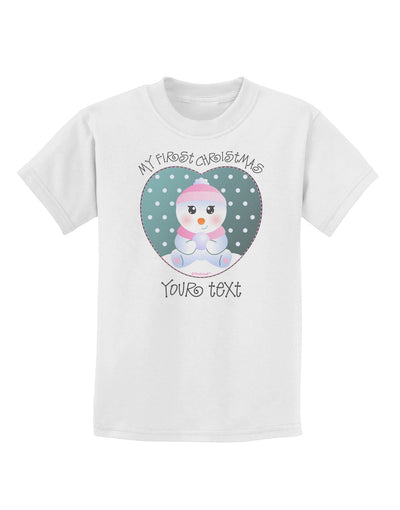 Personalized My First Christmas Snowbaby Girl Childrens T-Shirt-Childrens T-Shirt-TooLoud-White-X-Small-Davson Sales