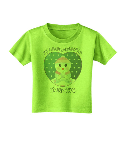 Personalized My First Christmas Snowbaby Girl Toddler T-Shirt-Toddler T-Shirt-TooLoud-Lime-Green-2T-Davson Sales