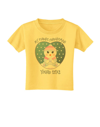 Personalized My First Christmas Snowbaby Girl Toddler T-Shirt-Toddler T-Shirt-TooLoud-Yellow-2T-Davson Sales