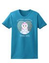 Personalized My First Christmas Snowbaby Girl Womens Dark T-Shirt-TooLoud-Turquoise-X-Small-Davson Sales
