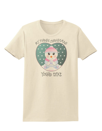 Personalized My First Christmas Snowbaby Girl Womens T-Shirt-Womens T-Shirt-TooLoud-Natural-X-Small-Davson Sales