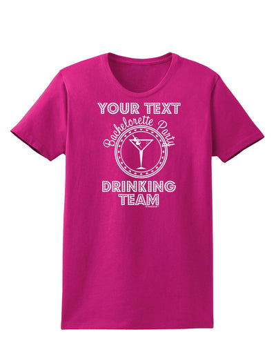 Personalized -Name- Bachelorette Party Drinking Team Womens Dark T-Shirt-TooLoud-Hot-Pink-Small-Davson Sales