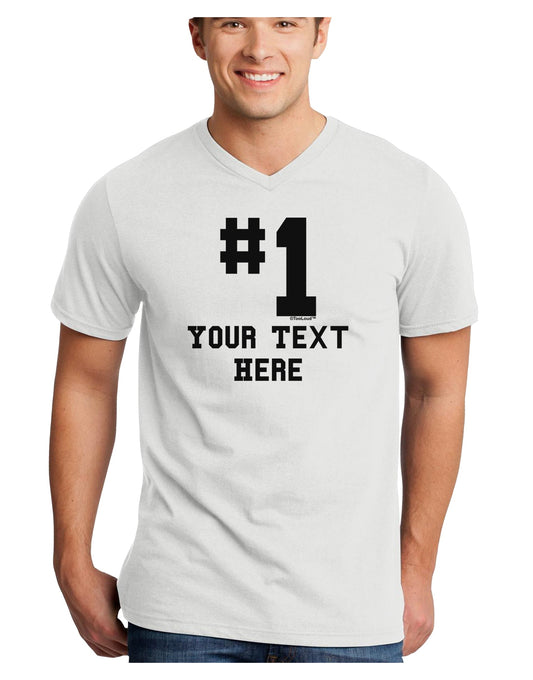 Personalized Number 1 Adult V-Neck T-shirt by TooLoud-Mens V-Neck T-Shirt-TooLoud-White-Small-Davson Sales