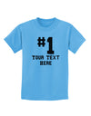 Personalized Number 1 Childrens T-Shirt by TooLoud-Childrens T-Shirt-TooLoud-Aquatic-Blue-X-Small-Davson Sales