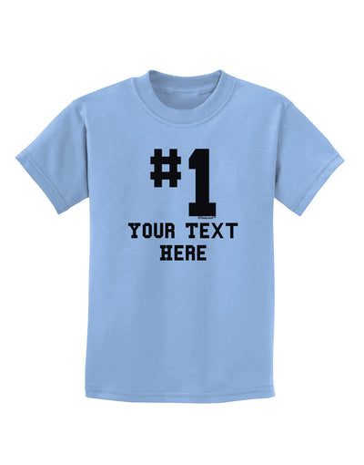 Personalized Number 1 Childrens T-Shirt by TooLoud-Childrens T-Shirt-TooLoud-Light-Blue-X-Small-Davson Sales