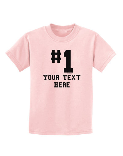 Personalized Number 1 Childrens T-Shirt by TooLoud-Childrens T-Shirt-TooLoud-PalePink-X-Small-Davson Sales