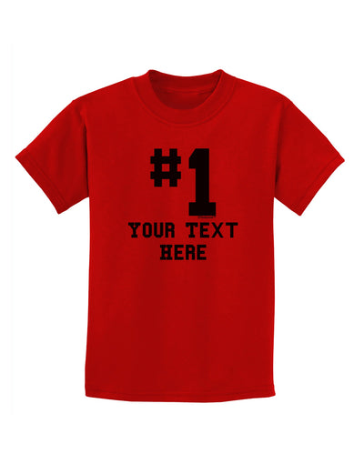 Personalized Number 1 Childrens T-Shirt by TooLoud-Childrens T-Shirt-TooLoud-Red-X-Small-Davson Sales