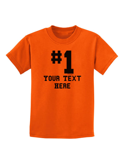 Personalized Number 1 Childrens T-Shirt by TooLoud-Childrens T-Shirt-TooLoud-Orange-X-Small-Davson Sales