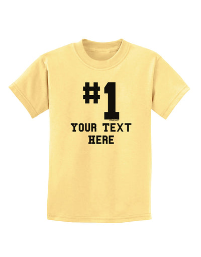 Personalized Number 1 Childrens T-Shirt by TooLoud-Childrens T-Shirt-TooLoud-Daffodil-Yellow-X-Small-Davson Sales