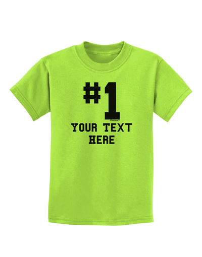 Personalized Number 1 Childrens T-Shirt by TooLoud-Childrens T-Shirt-TooLoud-Lime-Green-X-Small-Davson Sales