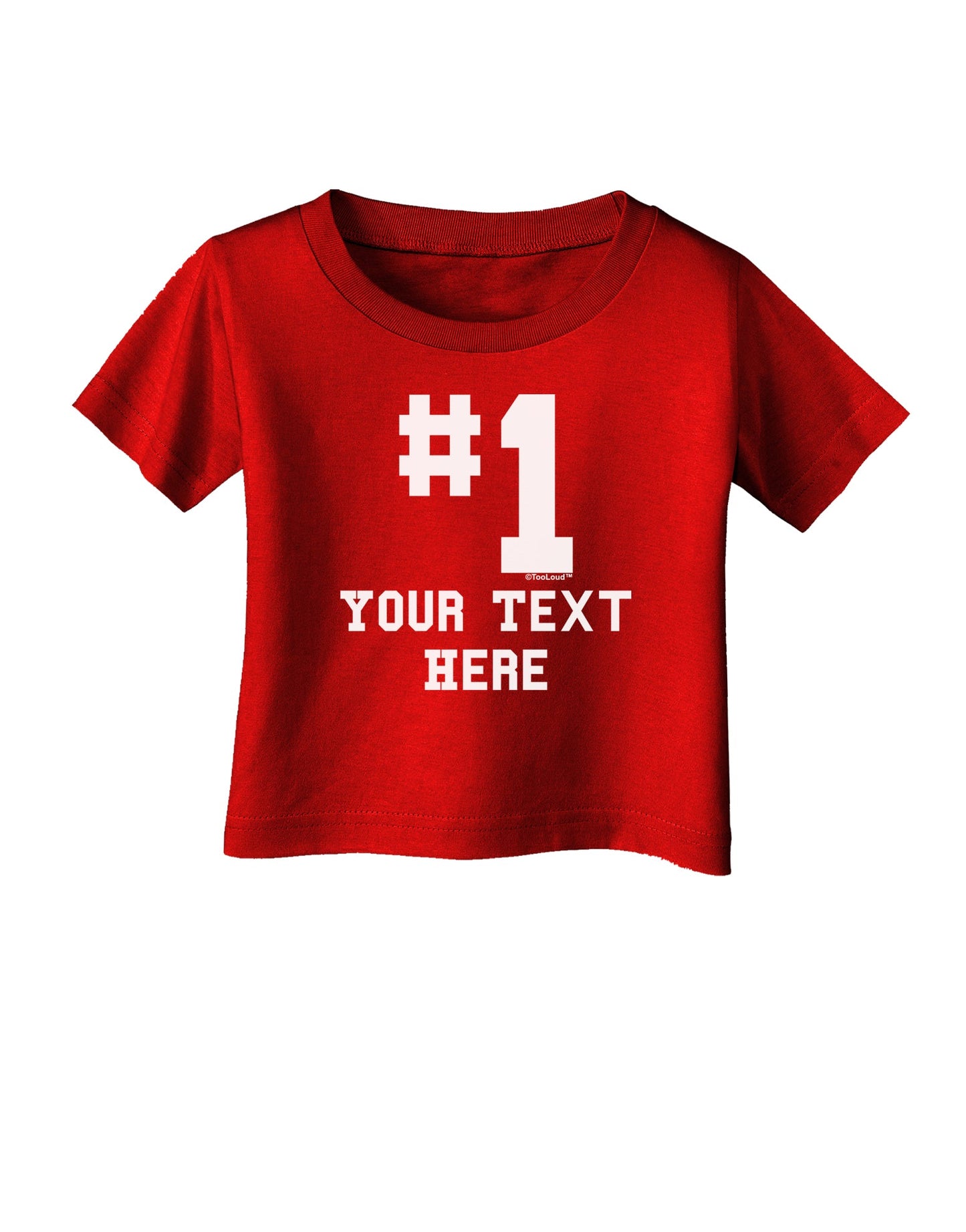 Personalized Number 1 Infant T-Shirt Dark by TooLoud-Infant T-Shirt-TooLoud-Red-06-Months-Davson Sales