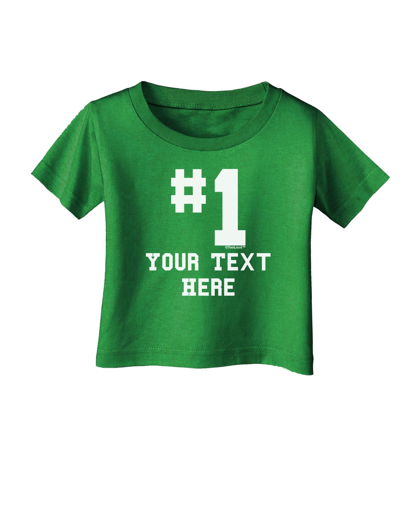 Personalized Number 1 Infant T-Shirt Dark by TooLoud-Infant T-Shirt-TooLoud-Clover-Green-06-Months-Davson Sales