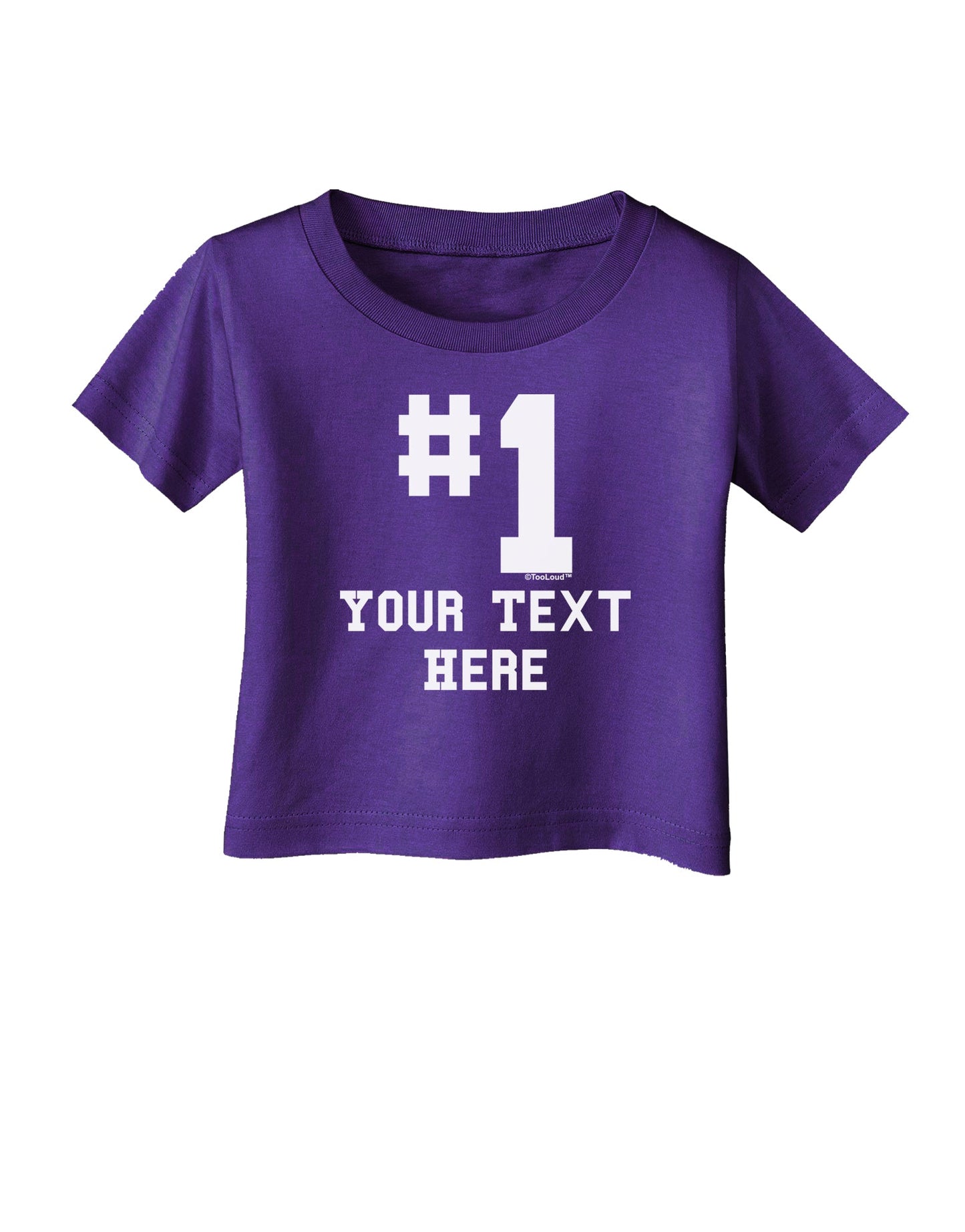 Personalized Number 1 Infant T-Shirt Dark by TooLoud-Infant T-Shirt-TooLoud-Purple-06-Months-Davson Sales