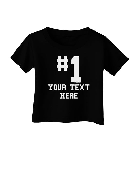 Personalized Number 1 Infant T-Shirt Dark by TooLoud-Infant T-Shirt-TooLoud-Black-06-Months-Davson Sales