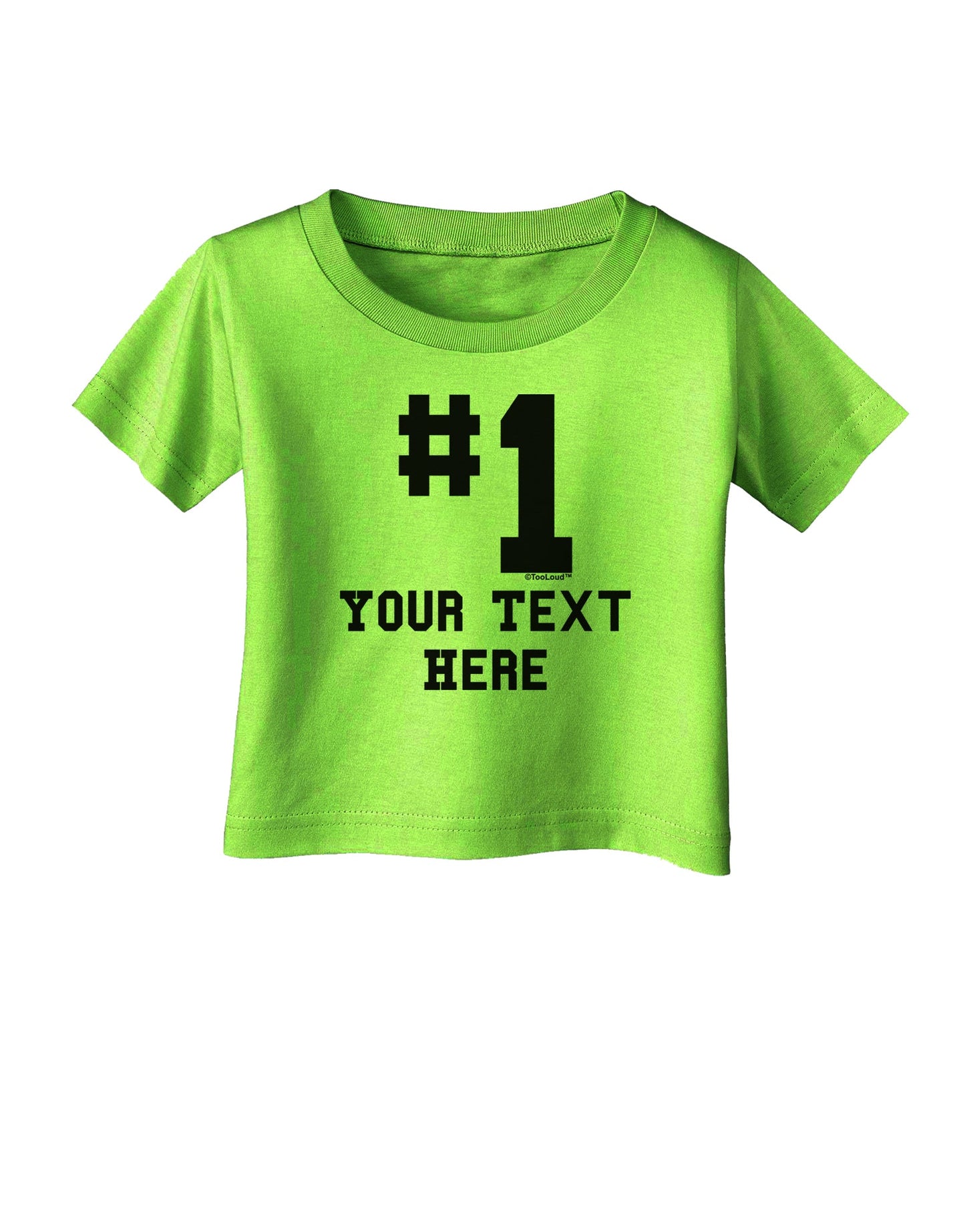 Personalized Number 1 Infant T-Shirt by TooLoud-Infant T-Shirt-TooLoud-Lime-Green-06-Months-Davson Sales