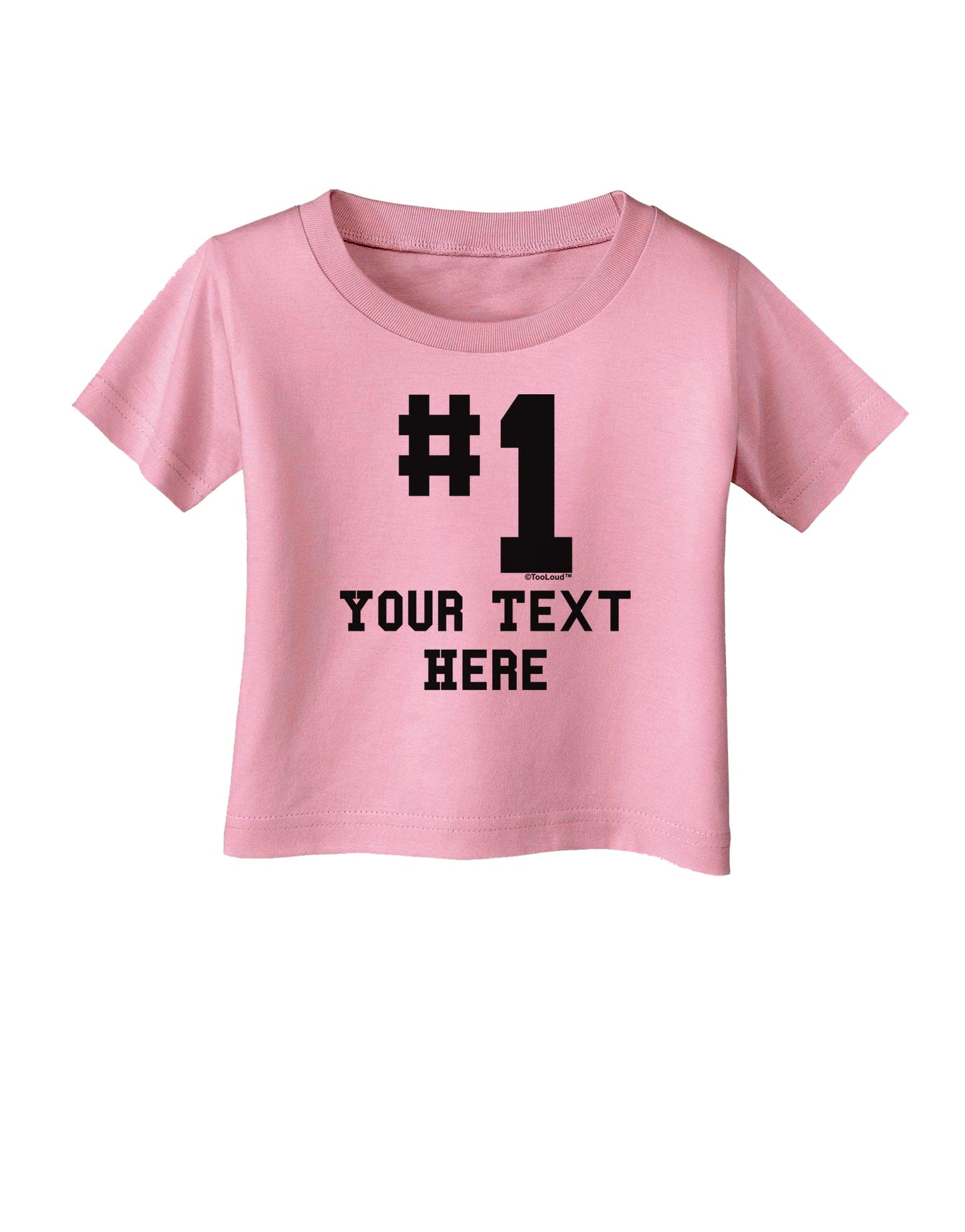Personalized Number 1 Infant T-Shirt by TooLoud-Infant T-Shirt-TooLoud-Candy-Pink-06-Months-Davson Sales