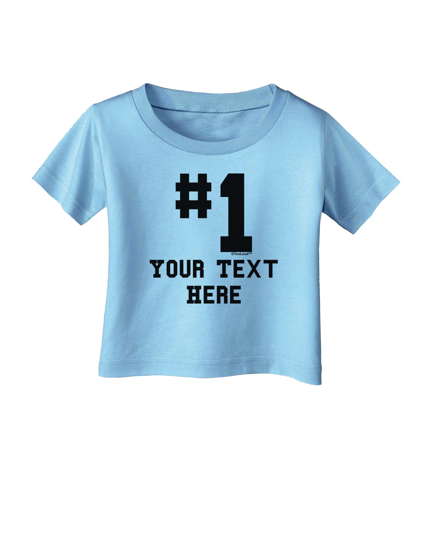 Personalized Number 1 Infant T-Shirt by TooLoud-Infant T-Shirt-TooLoud-Aquatic-Blue-06-Months-Davson Sales