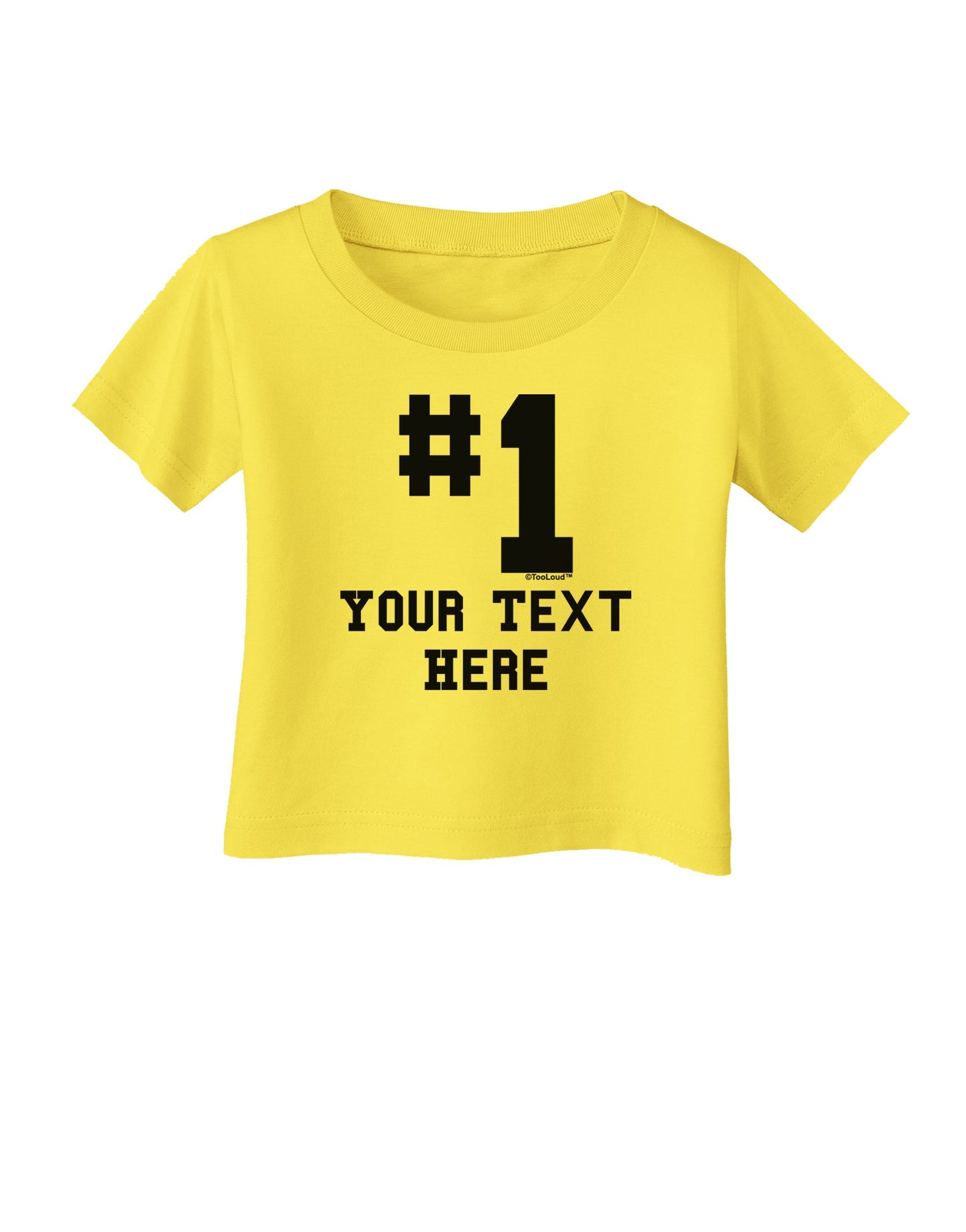 Personalized Number 1 Infant T-Shirt by TooLoud-Infant T-Shirt-TooLoud-Yellow-06-Months-Davson Sales
