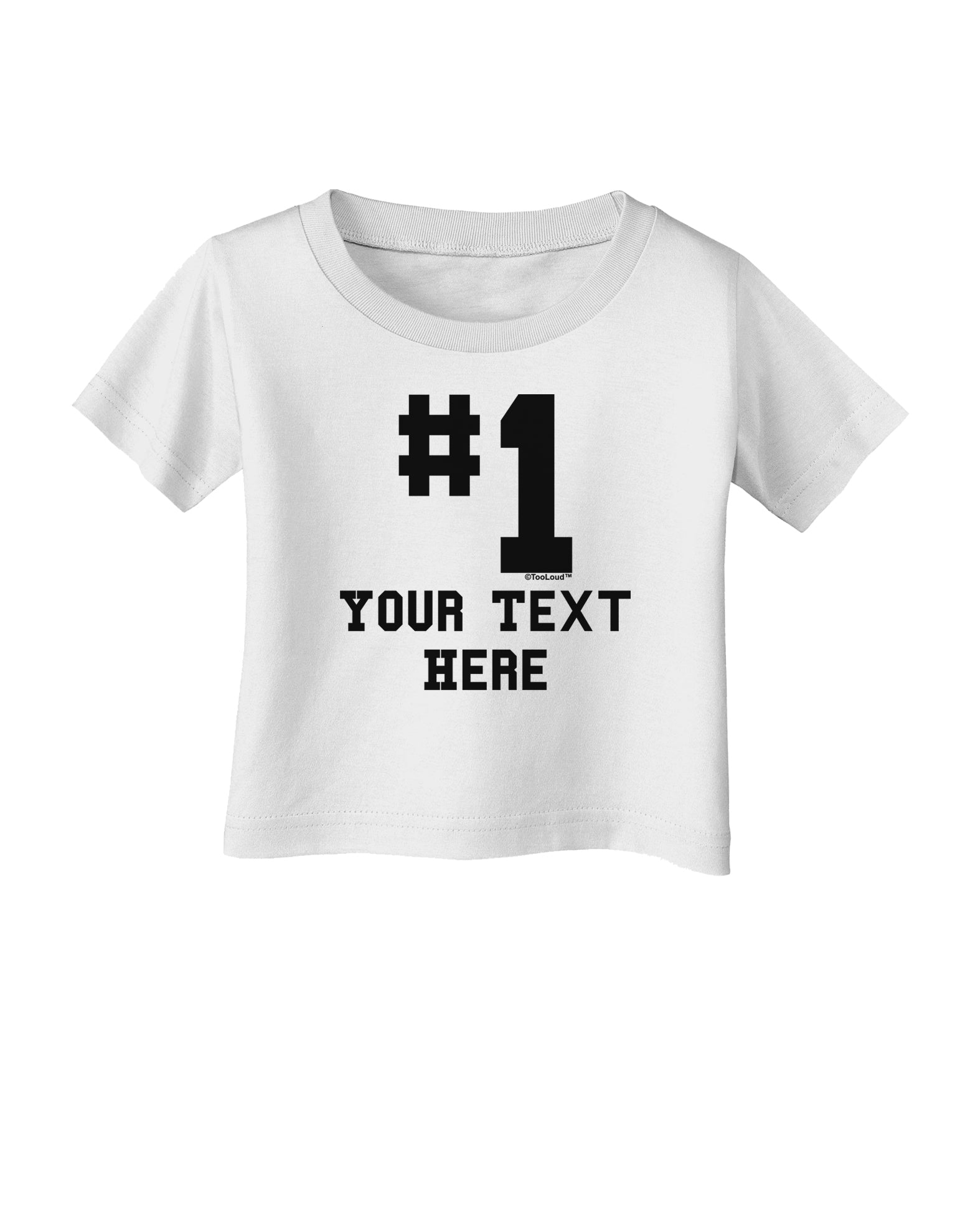 Personalized Number 1 Infant T-Shirt by TooLoud-Infant T-Shirt-TooLoud-White-06-Months-Davson Sales