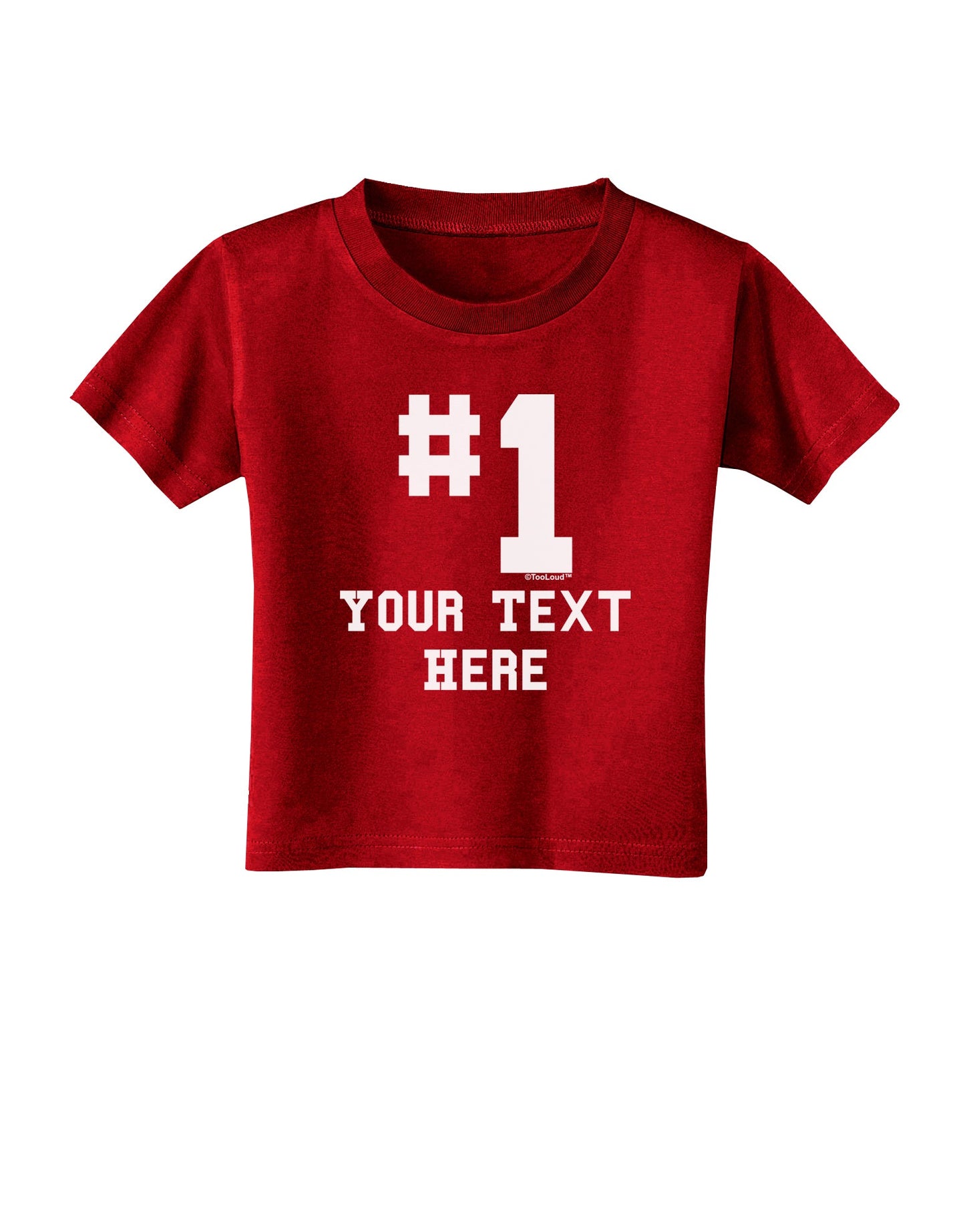 Personalized Number 1 Toddler T-Shirt Dark by TooLoud-Toddler T-Shirt-TooLoud-Red-2T-Davson Sales