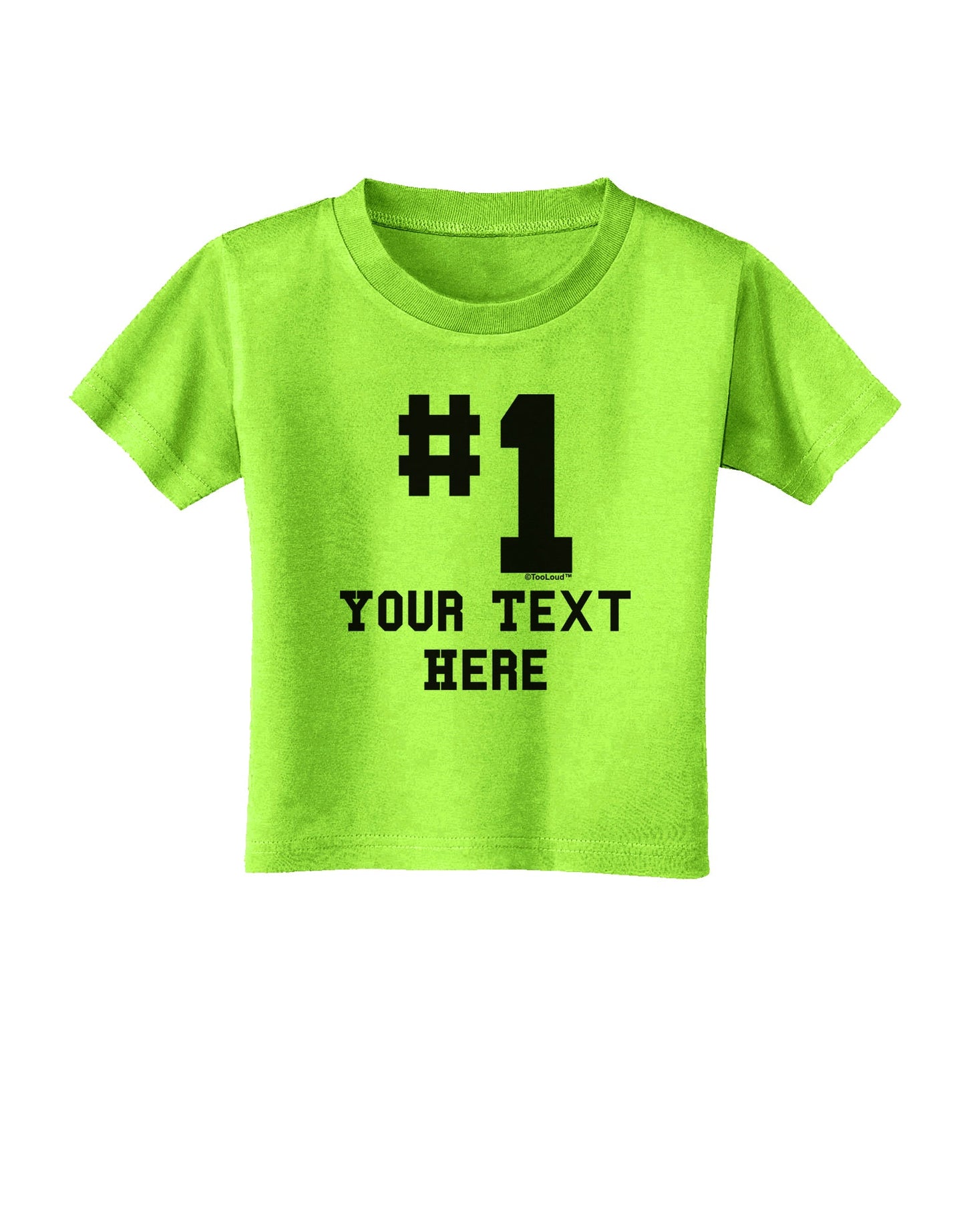 Personalized Number 1 Toddler T-Shirt by TooLoud-Toddler T-Shirt-TooLoud-Lime-Green-2T-Davson Sales